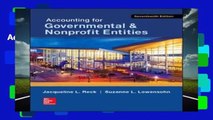 Accounting for Governmental   Nonprofit Entities