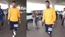 Hardik Pandya spotted with Krunal at Mumbai Airport after Koffee with Karan Controversy | वनइंडिया