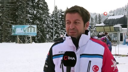 Karnesini alan Ilgaz Dağı'na kayağa koştu