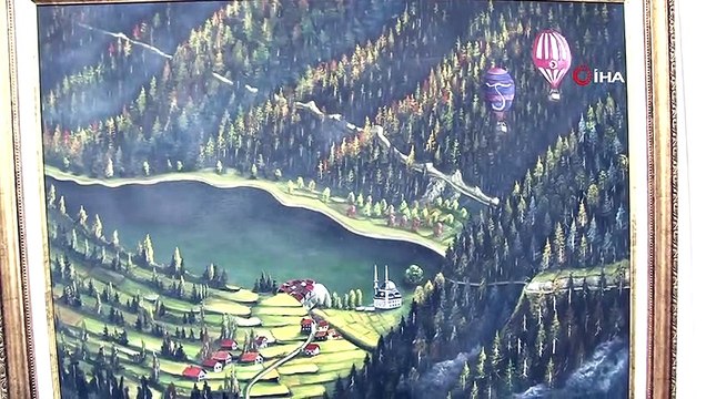 İnşaat işçisi resim sergisi açtı