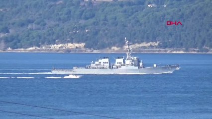Çanakkale ABD Savaş Gemisi Çanakkale Boğazı'ndan Geçti