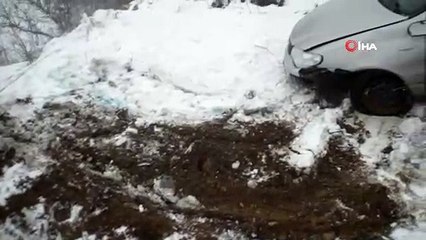 Siste kontrolden çıkan otomobil tarlaya uçtu: 3 yaralı