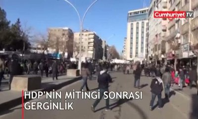 HDP'nin mitingi sonrası polis müdahalesi