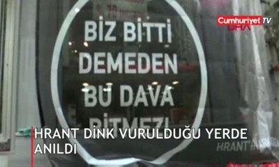 Hrant Dink, katledilişinin 12. yılında vurulduğu yerde anıldı