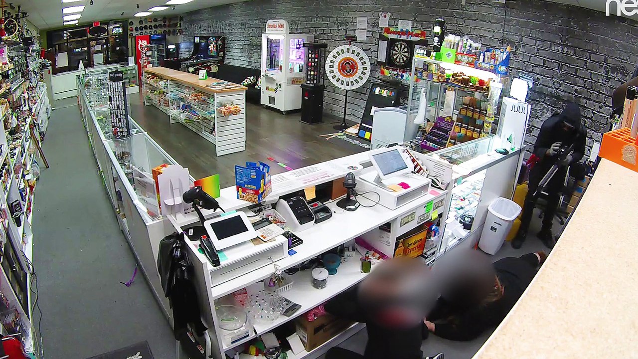 Scary Smoke Store Robbery