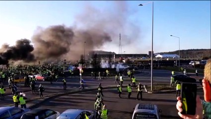 Gilets jaunes : premiers affrontements à Saint-Avold