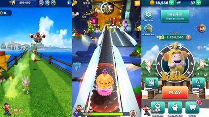 Download Video: Sliver Vs Fairy Princess Vs Christmas Bubbles - Sonic Dash Vs Minion Rush Vs Oddbods Turbo Run