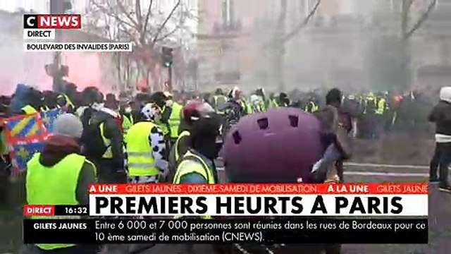 Premiers incidents à Paris le samedi 19 janvier - Gilets Jaunes