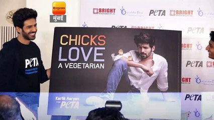 07- KARTIK AARYAN AT LAUNCH OF NEWEST VEGETARIAN CAMPAIGN IN SUPPORT OF PETA