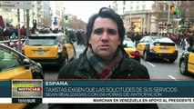 Taxistas de Barcelona convocan a huelga indefinida contra Uber-Cabify
