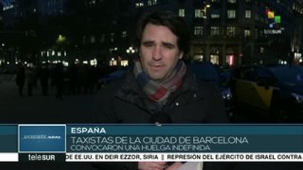 España: nueva manifestación de taxistas en Barcelona