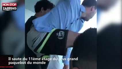 Il fait le buzz en sautant du 11e étage du plus grand paquebot du monde (vidéo)