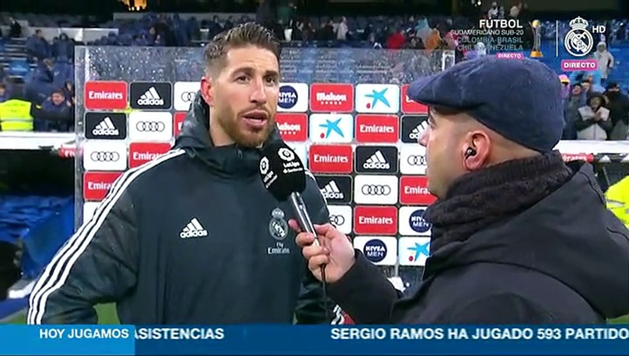 Sergio Ramos: "Son tres puntos que nos sirven para seguir remontando"
