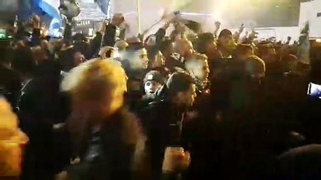 L'arrivo della Lazio alla Stazione Termini