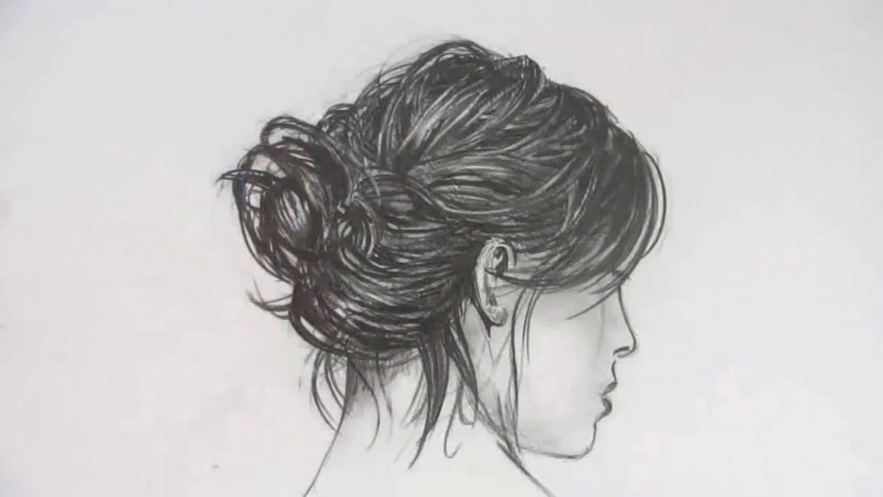 Comment dessiner les cheveux malpropre  ||  How to Draw Hair Messy Bun