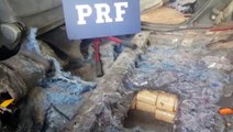 PRF encontra grande quantidade de maconha em fundo falso de carro