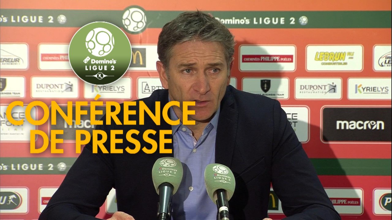 Conférence de presse RC Lens - AS Nancy Lorraine (2-1) : Philippe  MONTANIER (RCL) - Alain PERRIN (ASNL) - 2018/2019