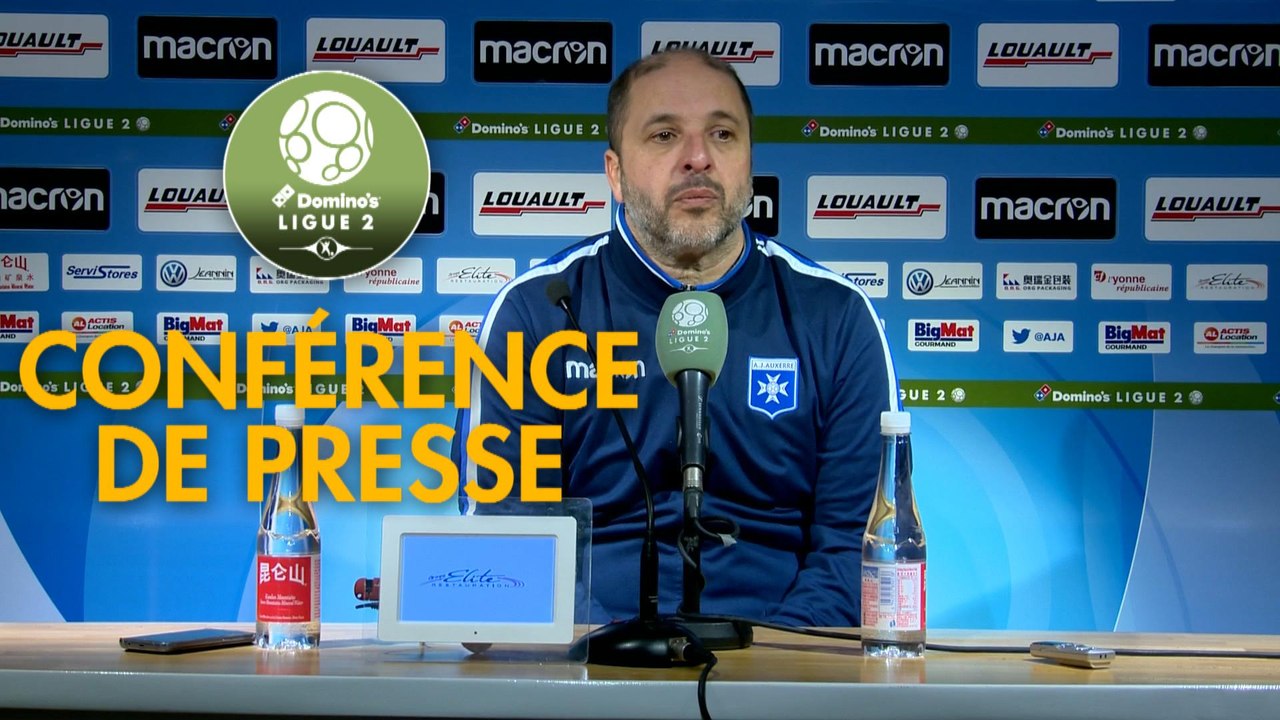 Conférence de presse AJ Auxerre - US Orléans (3-0) : Pablo  CORREA (AJA) - Didier OLLE-NICOLLE (USO) - 2018/2019