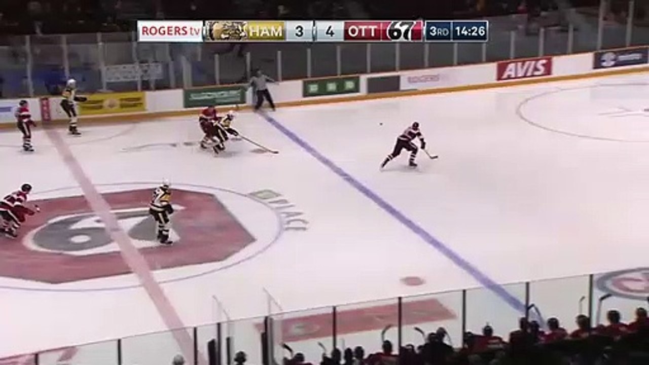 OHL Mikey Gets His Blocker Out