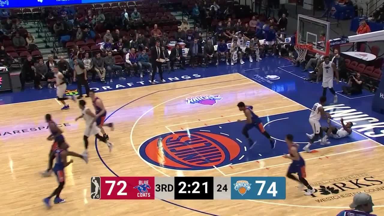 Isaiah Hicks goes up to get it and finishes the oop