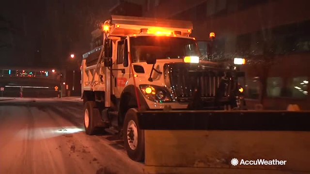 Snow plows working around the clock to keep roads clear