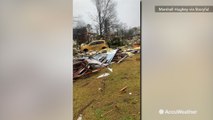 Trail of destruction left behind in tornado aftermath