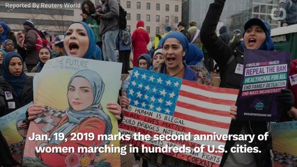 Women Protest For Second Year In A Row In Hundreds Of US Cities