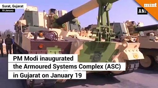 PM Modi rides K-9 Vajra Self Propelled Howitzer built by Larsen & Toubro