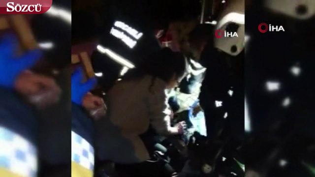 Yangında dumandan etkilenerek fenalaşan köpek böyle hayata döndürüldü