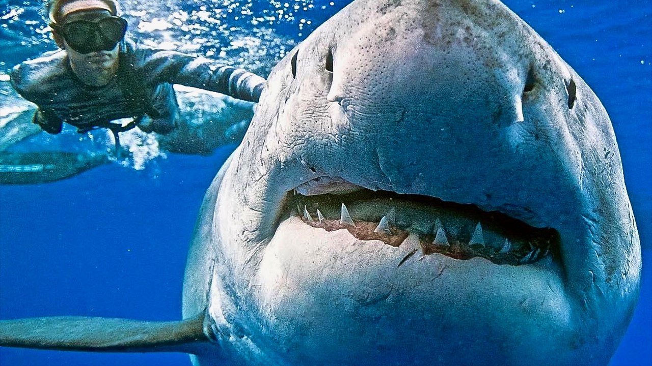 Freediving with World's Biggest Shark ~ Deep Blue