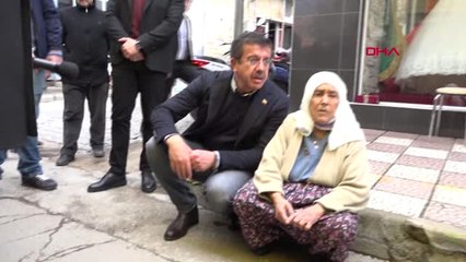 İzmir AK Parti Adayı Zeybekci ile Tüp Bekleyen Safiye Teyzenin Sohbeti