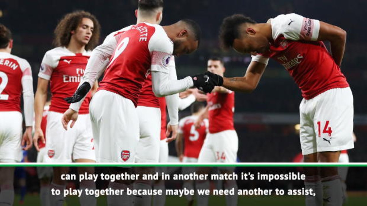 Emery trying to find 'balance' with Lacazette and Aubameyang