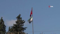 Afrin'de Bir Yıl Önce Asılan Türk Bayrağı Dalgalanmaya Devam Ediyor