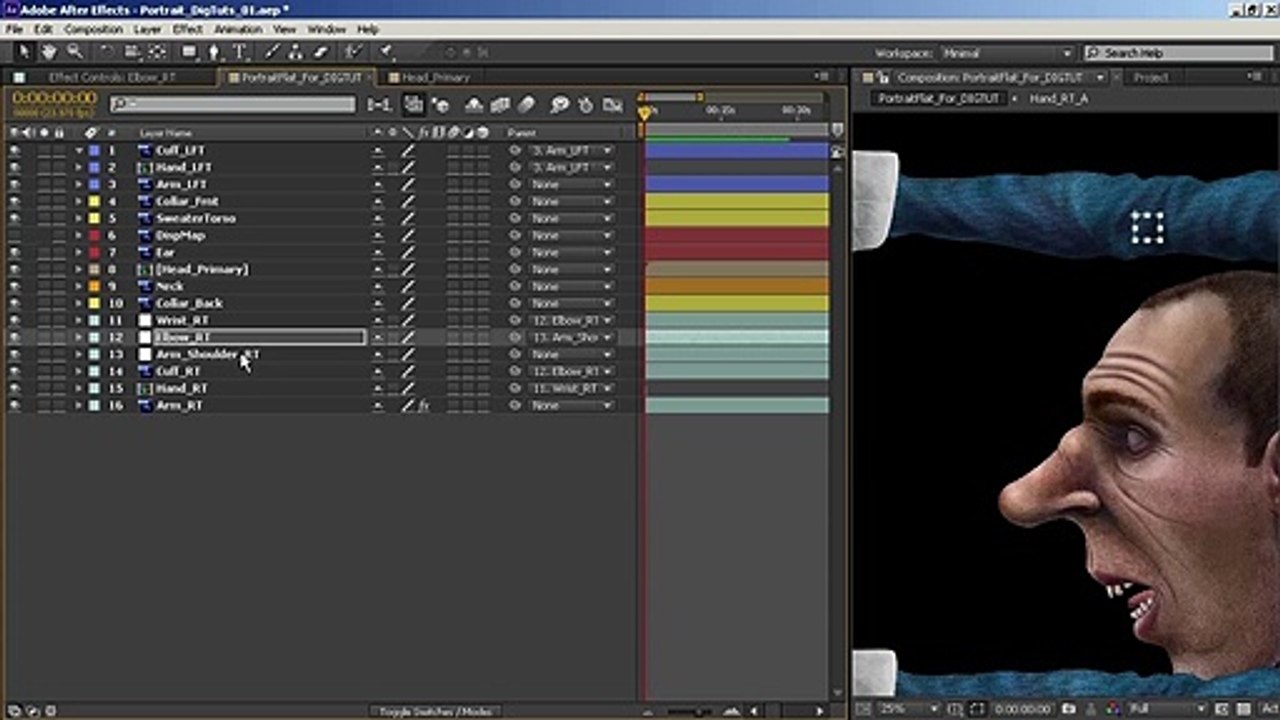 6-Refining the arm and making cloth cuffs