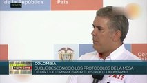 Duque desconoce protocolos de la mesa de diálogos firmados por Estado