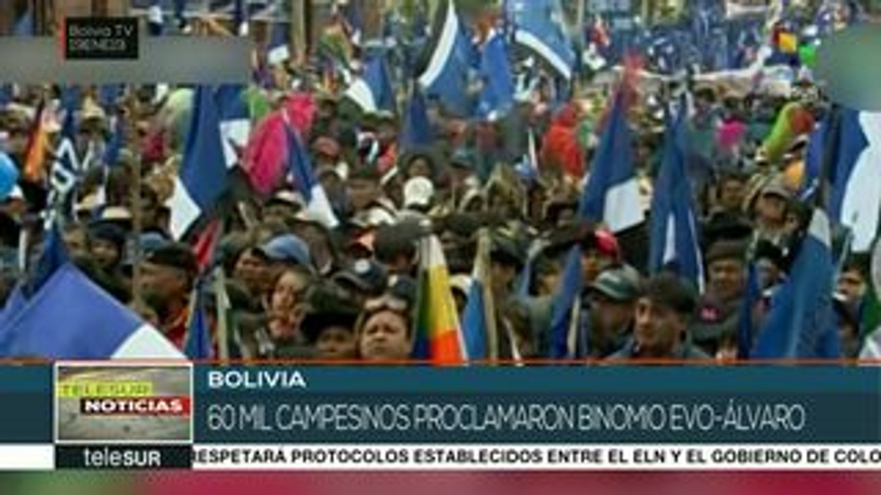 Bolivia: lanzan binomio presidencial del MAS
