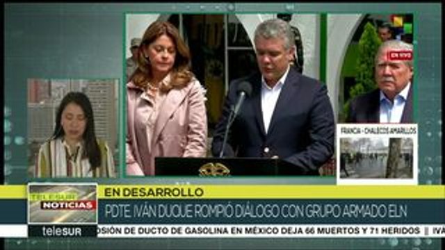 Critican en Colombia ruptura de conversaciones de paz con el ELN