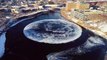 Un disque de glace géant se forme dans une rivière du Maine