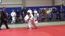 Lola Fache (Kanido Herseaux) vs Flavie Prevost (Judo Club Ecaussinnes) en U18 -48kg au Provincial jeunes 2019 (par Simon Barzyczak)