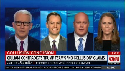 Panel discuss Giuliani contradicts Donald Trump team's "No Collusion" claims. #CNN #AC360 #AndersonCooper