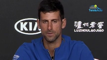 Open d'Australie 2019 - Novak Djokovic : "C'est marrant on va se jouer pour la 1ère fois avec Lucas Pouille"