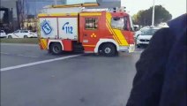 Taxistas provocan una hoguera en la entrada a IFEMA