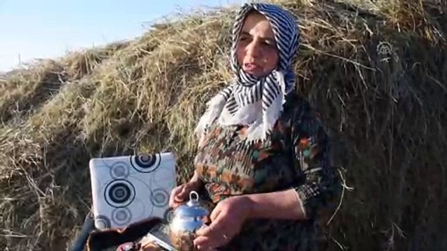 Köydeki besicilerin zorlu kış mesaisi - KARS