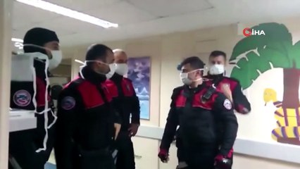 Yunus polisi, lösemili çocuğun hayalini hasta yatağında gerçeğe dönüştürdü