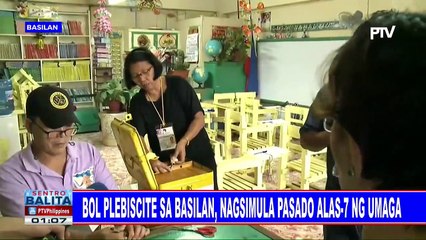 BOL plebiscite sa Basilan, nagsimula pasado alas-7 ng umaga