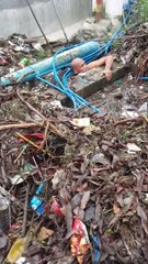 Irrigation Channel Completely Blocked by Garbage