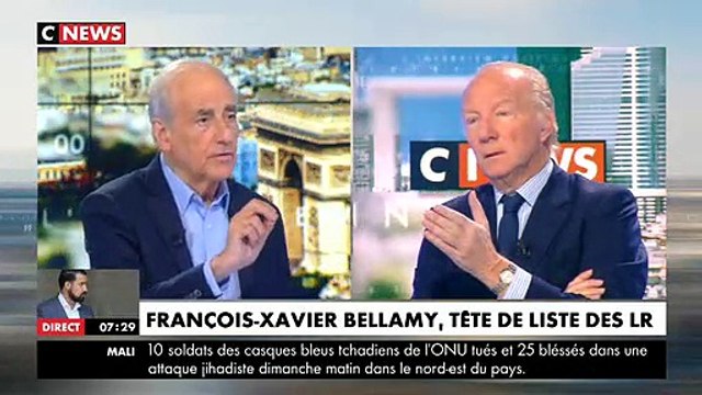 Echange tendu entre Brice Hortefeux et Jean-Pierre Elkabbach au sujet de François-Xavier Bellamy - Regardez