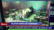 Telefon hırsızlığı güvenlik kamerasında