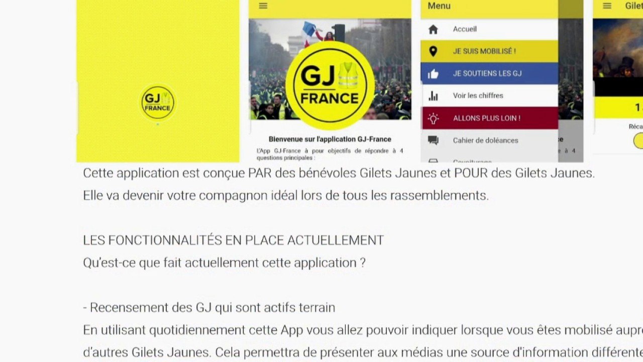 Gilets jaunes : l'application