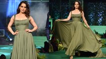 Kangana Ranaut leaves us awestruck in stylish Eco-Friendly Green gown during a Ramp walk | Boldsky